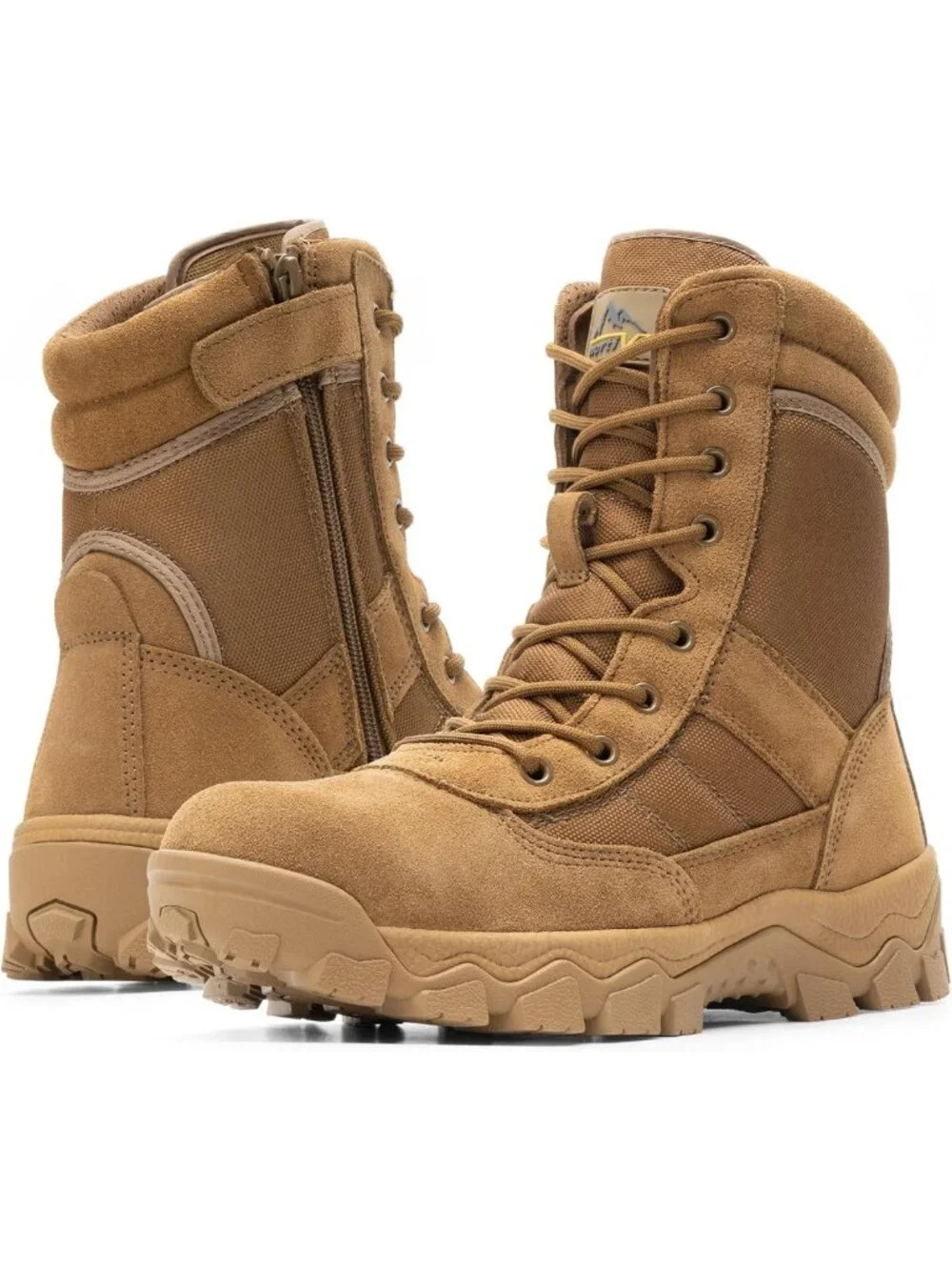 Men's Tactical Military Work Boots with Side Zipper | Durable, Waterproof